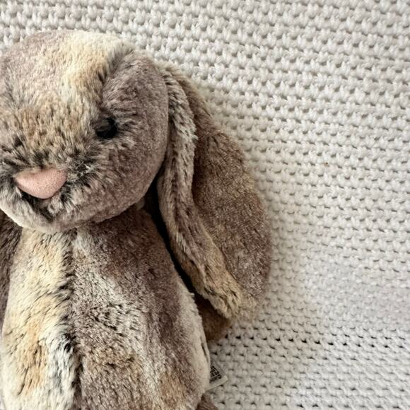 Jellycat Bashful Bunny Woodland Babe Brown Grey 12" Stuffed Animal Plush Retired - Picture 4 of 9
